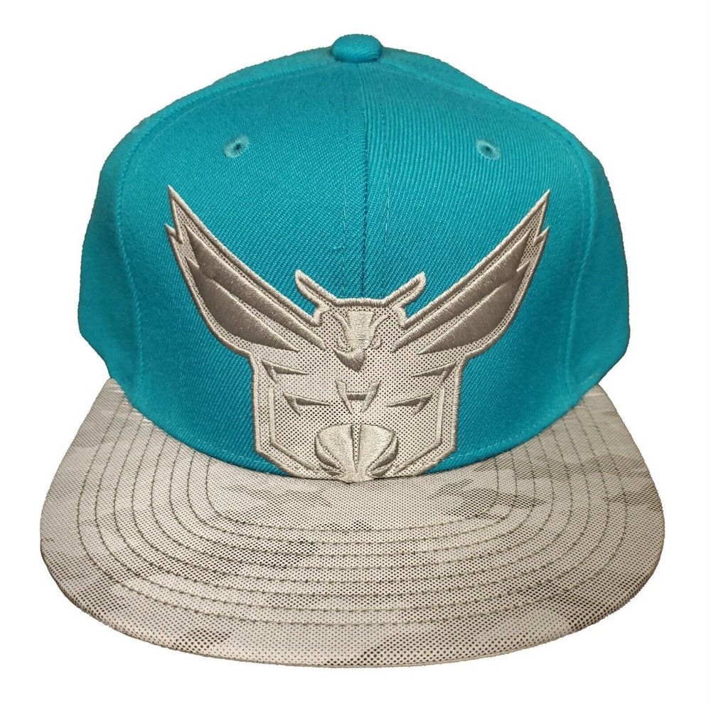 Charlotte Hornets Mitchell & Ness NBA Snapback Hat Reflective Teal Cap‎ NWT